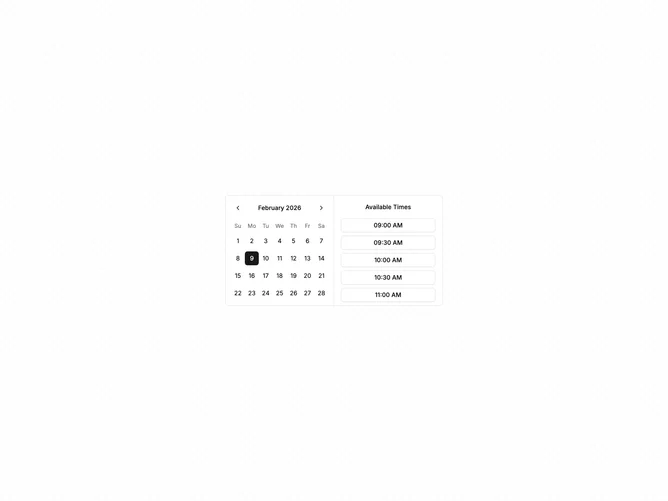 Shadcn Calendar Standard 3 component