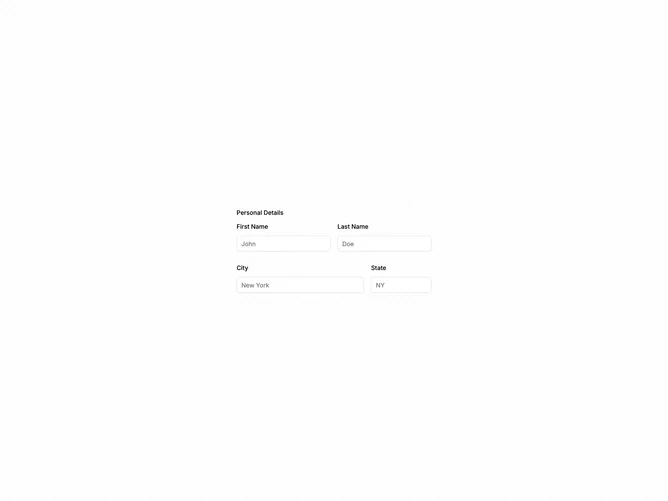 Shadcn Field Layouts 4 component