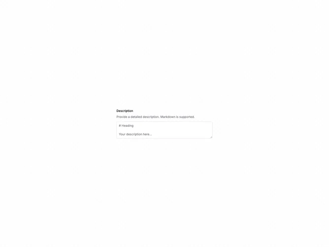 Shadcn Field Text Areas 4 component