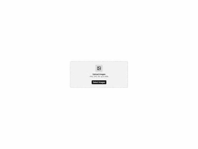 Shadcn File Upload Dropzone 4 component