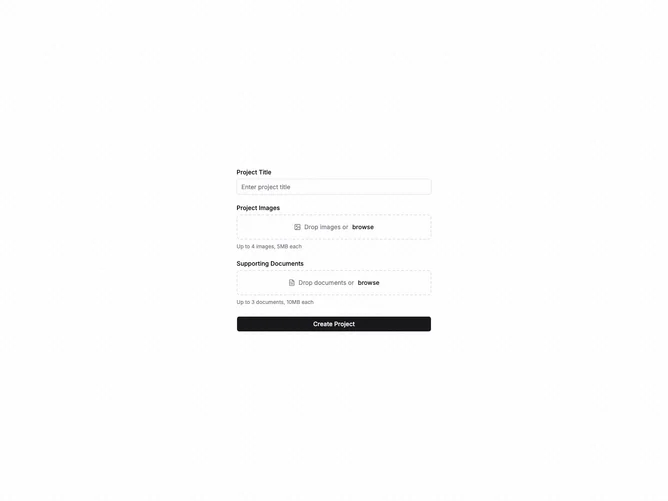Shadcn File Upload Form 4 component