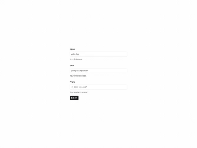 Shadcn Form Layouts 1 component