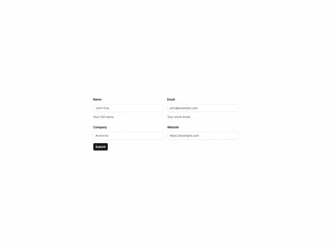 Shadcn Form Layouts 4 component