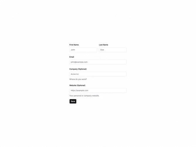 Shadcn Form Multi Field 5 component