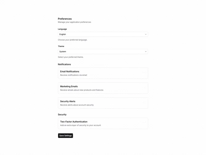 Shadcn Form Patterns 5 component