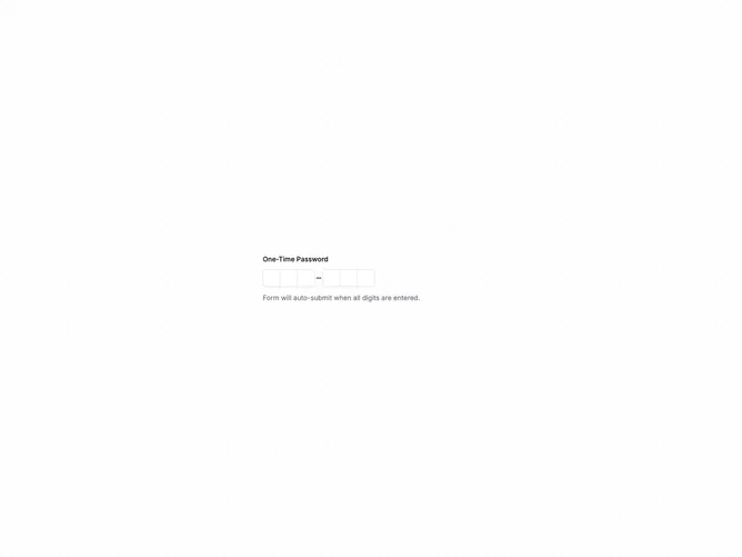 Shadcn Input Otp Behavior 1 component