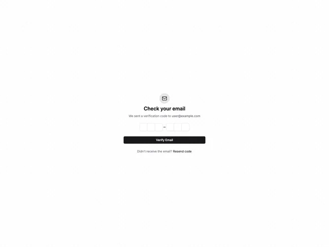 Shadcn Input Otp Use Cases 1 component