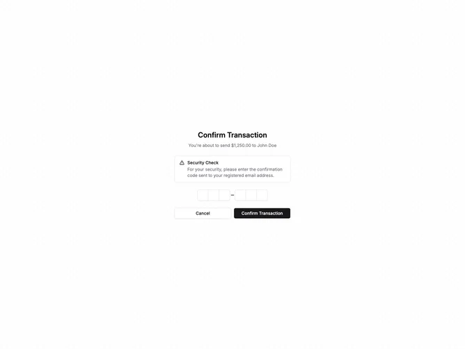 Shadcn Input Otp Use Cases 4 component