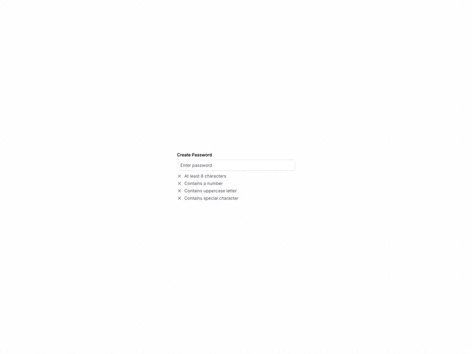 Shadcn Input Validation 5 component