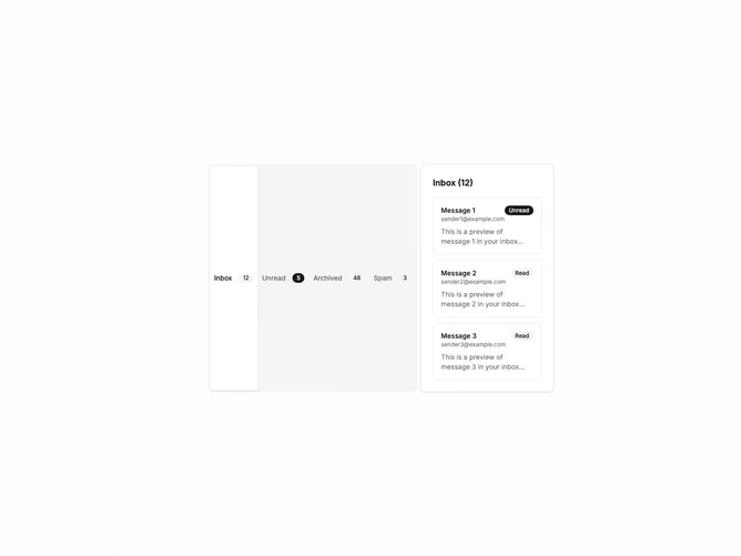 Shadcn Tabs Advanced 1 component