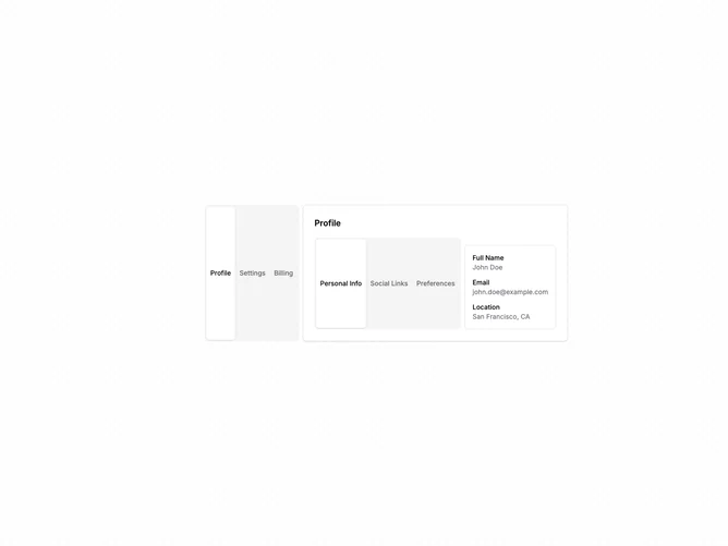 Shadcn Tabs Advanced 3 component