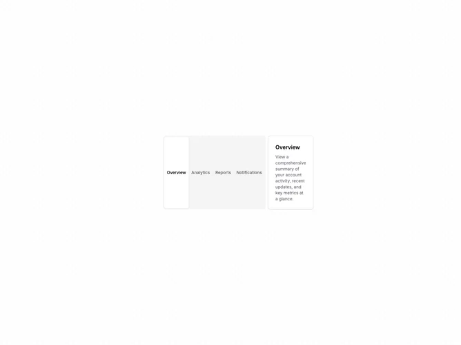 Shadcn Tabs Standard 1 component