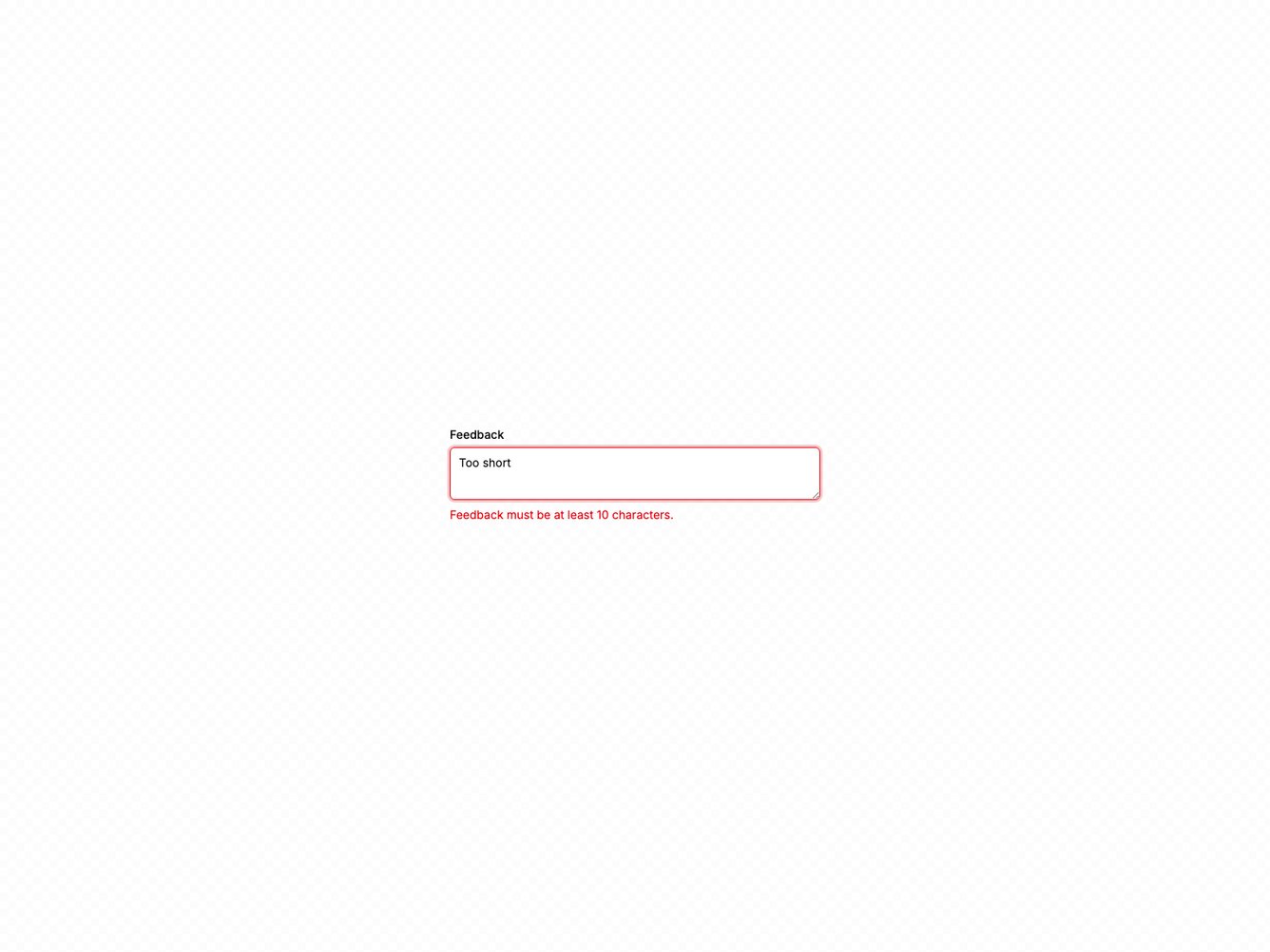 Textarea Form 3 - Shadcn UI Form Component