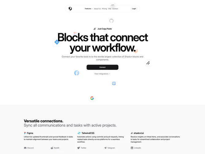 Shadcn Integrations Page 2 page