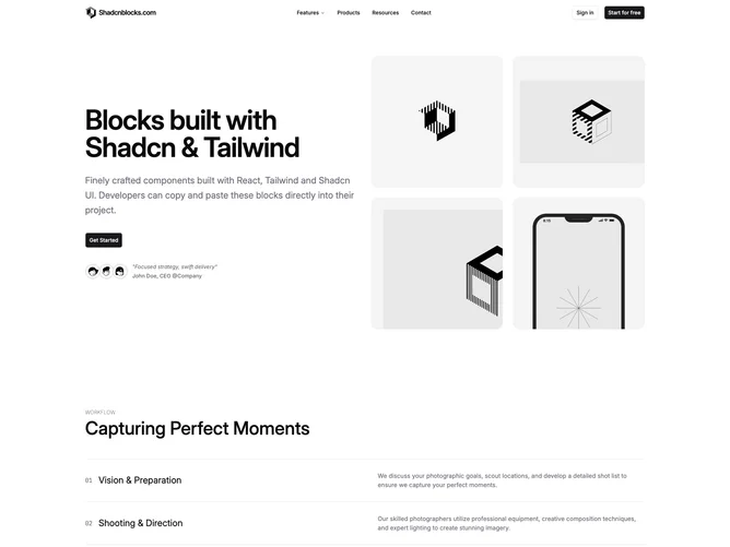 Shadcn Landing Page 11 page
