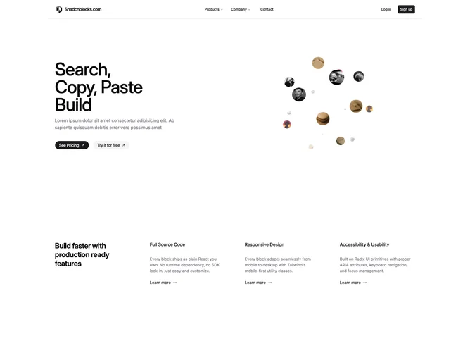 Shadcn Landing Page 12 page