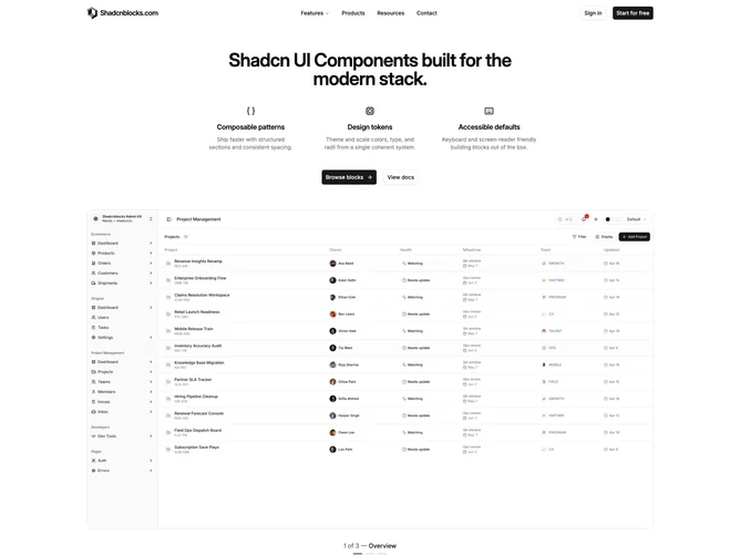 Shadcn Landing Page 17 page