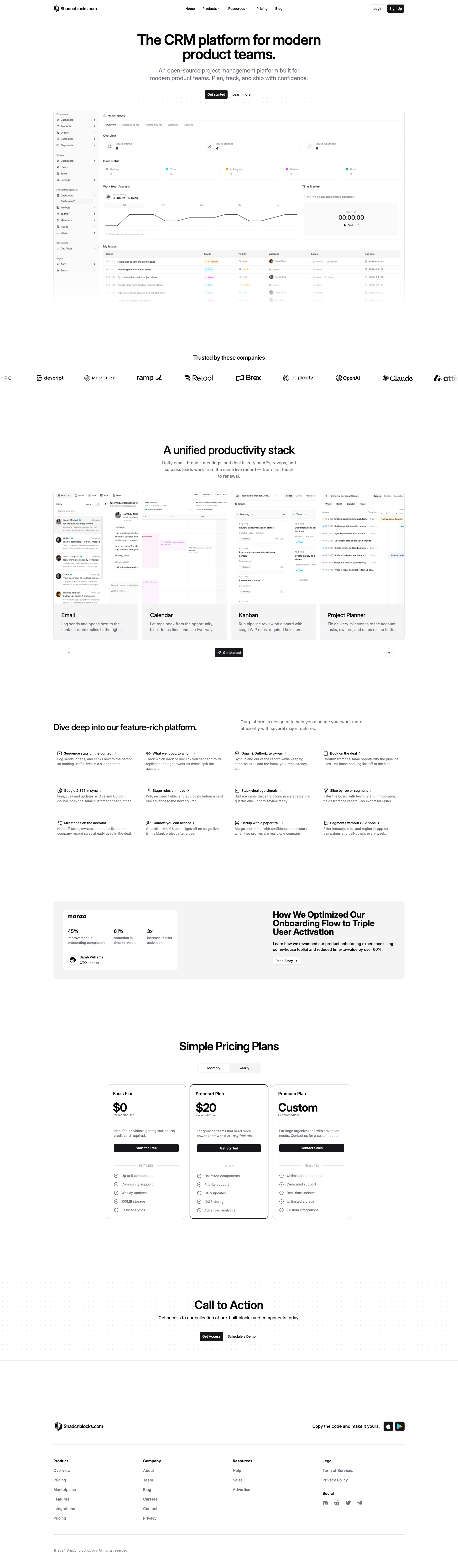Shadcn Modern Page 2 - Modern homepage with case study proof