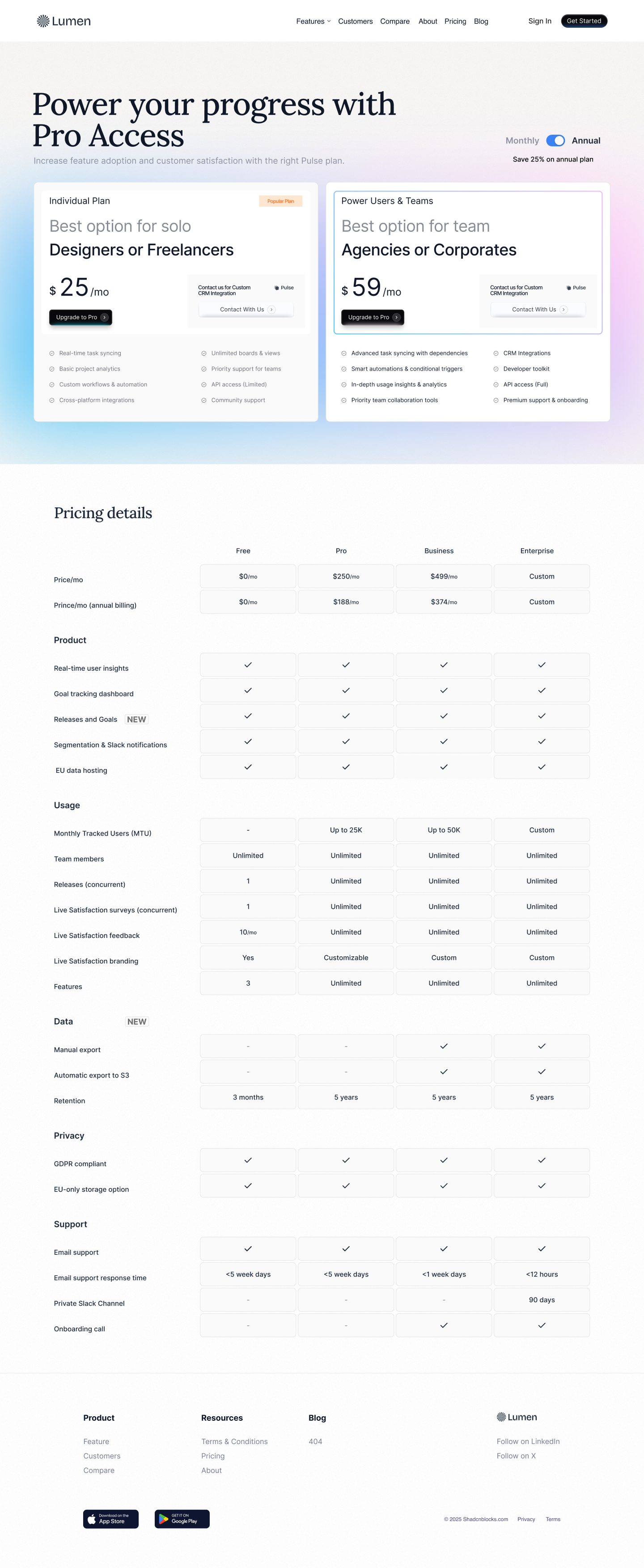 Lumen Website Screenshot 3